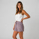 Short de lino con cintura elástica