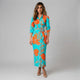 Vestido midi cruzado con lazada