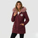 Parka con capucha de pelo